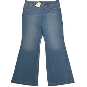 SPANX SpanxShape Everywear High Rise Flare Leg Jeans Stonewashed Blue Size 3X